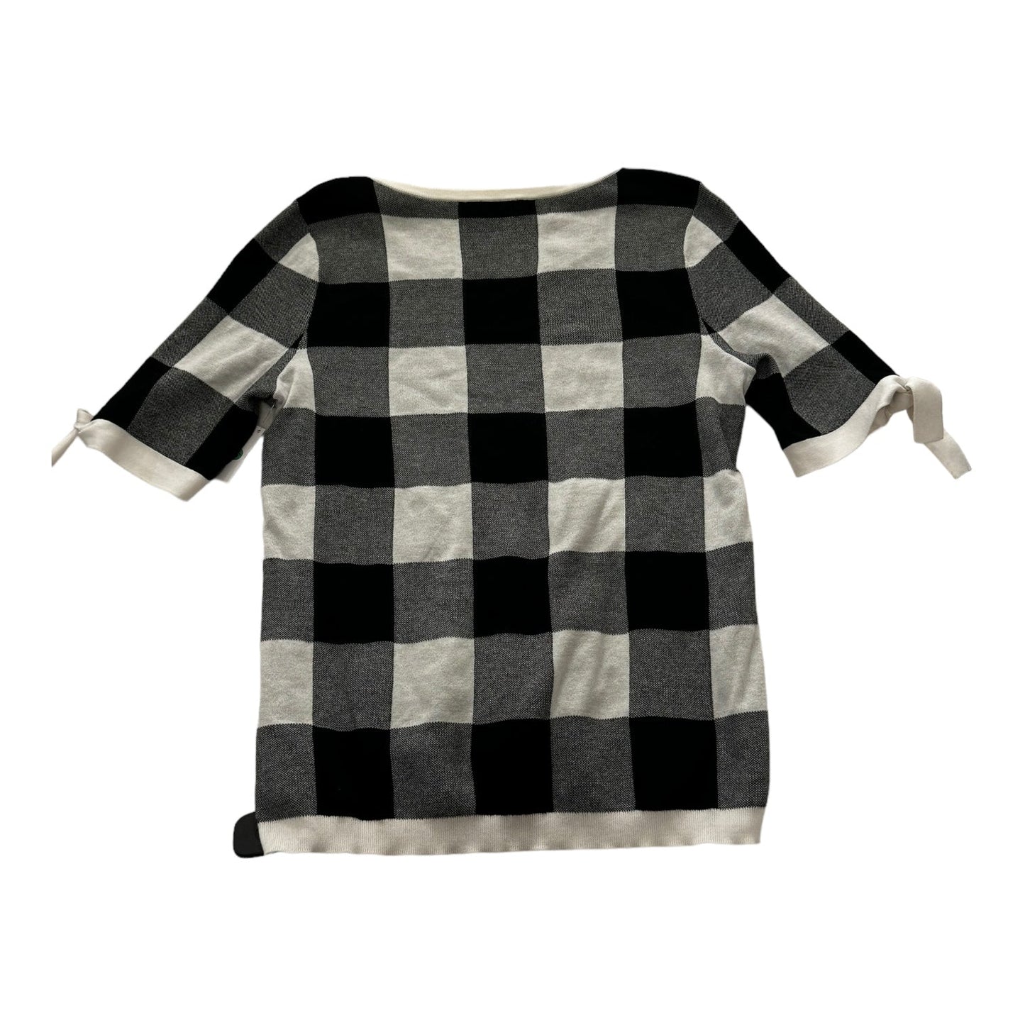 Black & White Sweater Short Sleeve Talbots, Size M