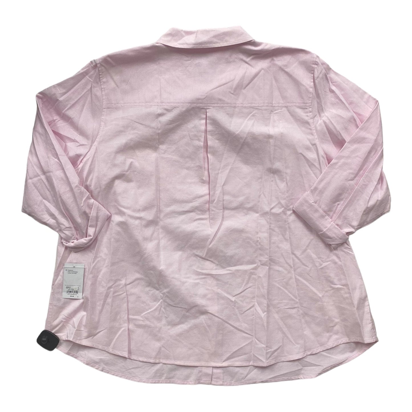 Pink Top Long Sleeve Croft And Barrow, Size 3x