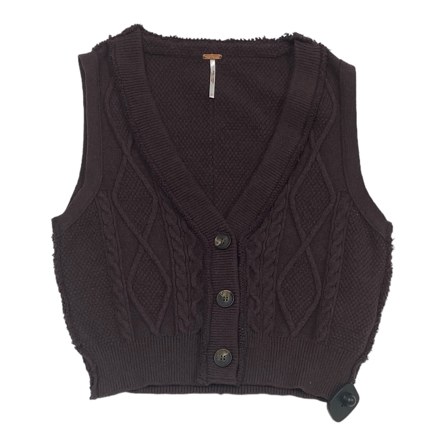 Brown Vest Sweater Free People, Size L