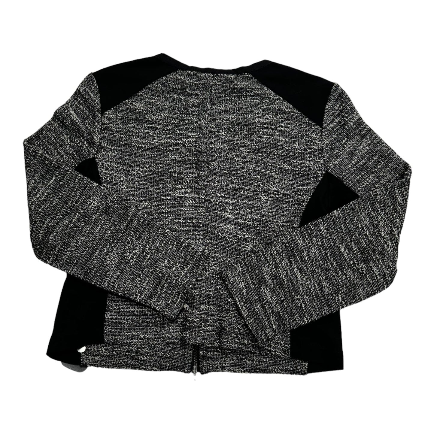 Blazer Designer By Eileen Fisher In Black & Grey, Size: S