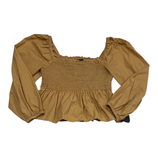 Top Long Sleeve By J. Crew In Tan, Size: M