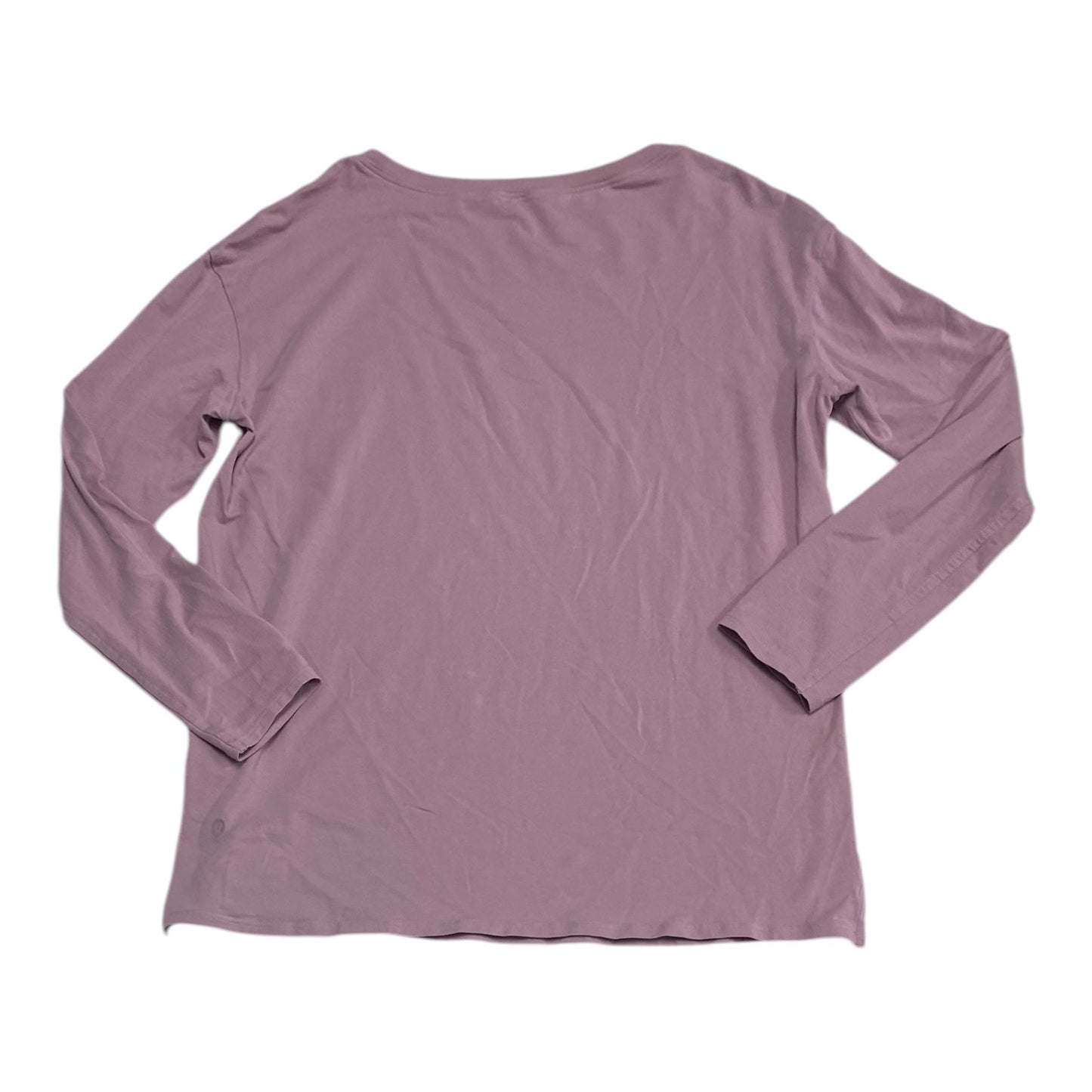 Athletic Top Long Sleeve Collar By Lululemon In Purple, Size: L