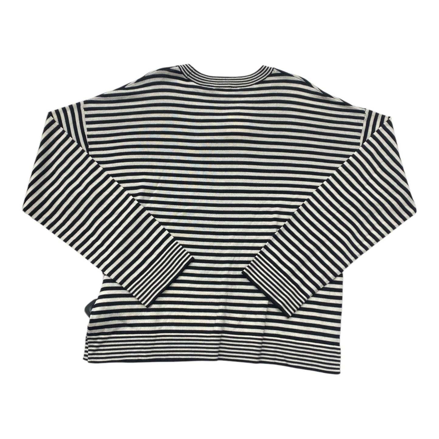 Top Long Sleeve By Madewell In Black & White, Size: M