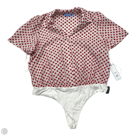 Bodysuit By Draper James In Red & White, Size: Xxl
