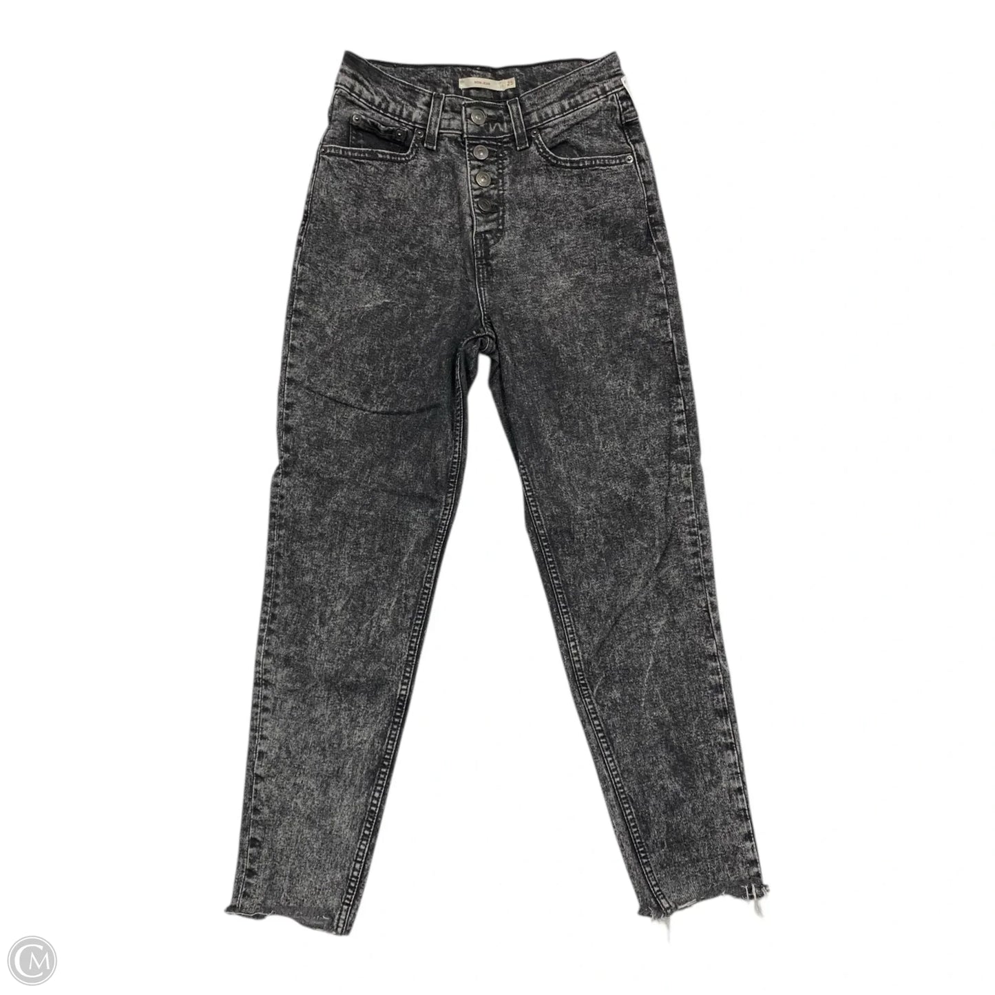 Jeans Straight By Levis In Grey Denim, Size: 0