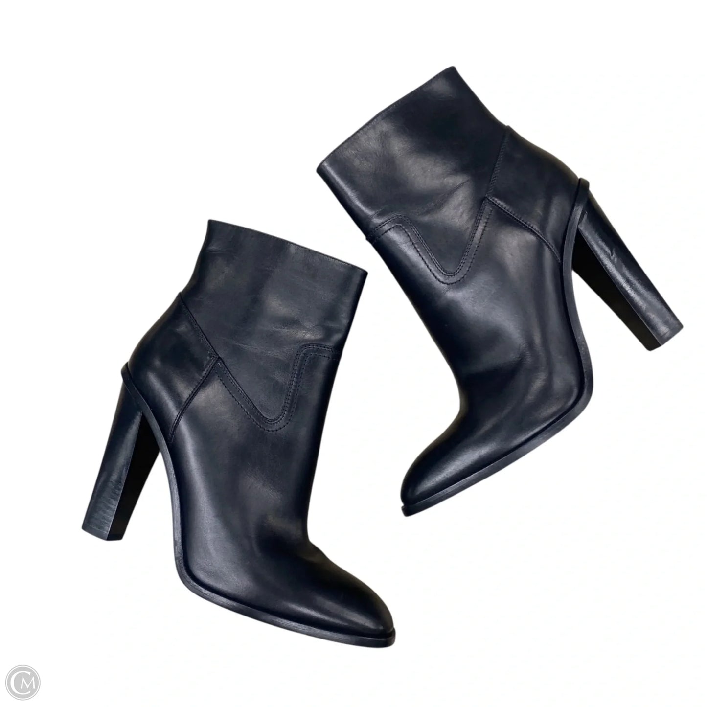 Boots Luxury Designer By Yves Saint Laurent In Black, Size: 9.5