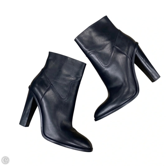 Boots Luxury Designer By Yves Saint Laurent In Black, Size: 9.5