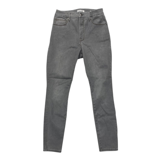 Jeans Straight By Good American In Grey Denim, Size: 10