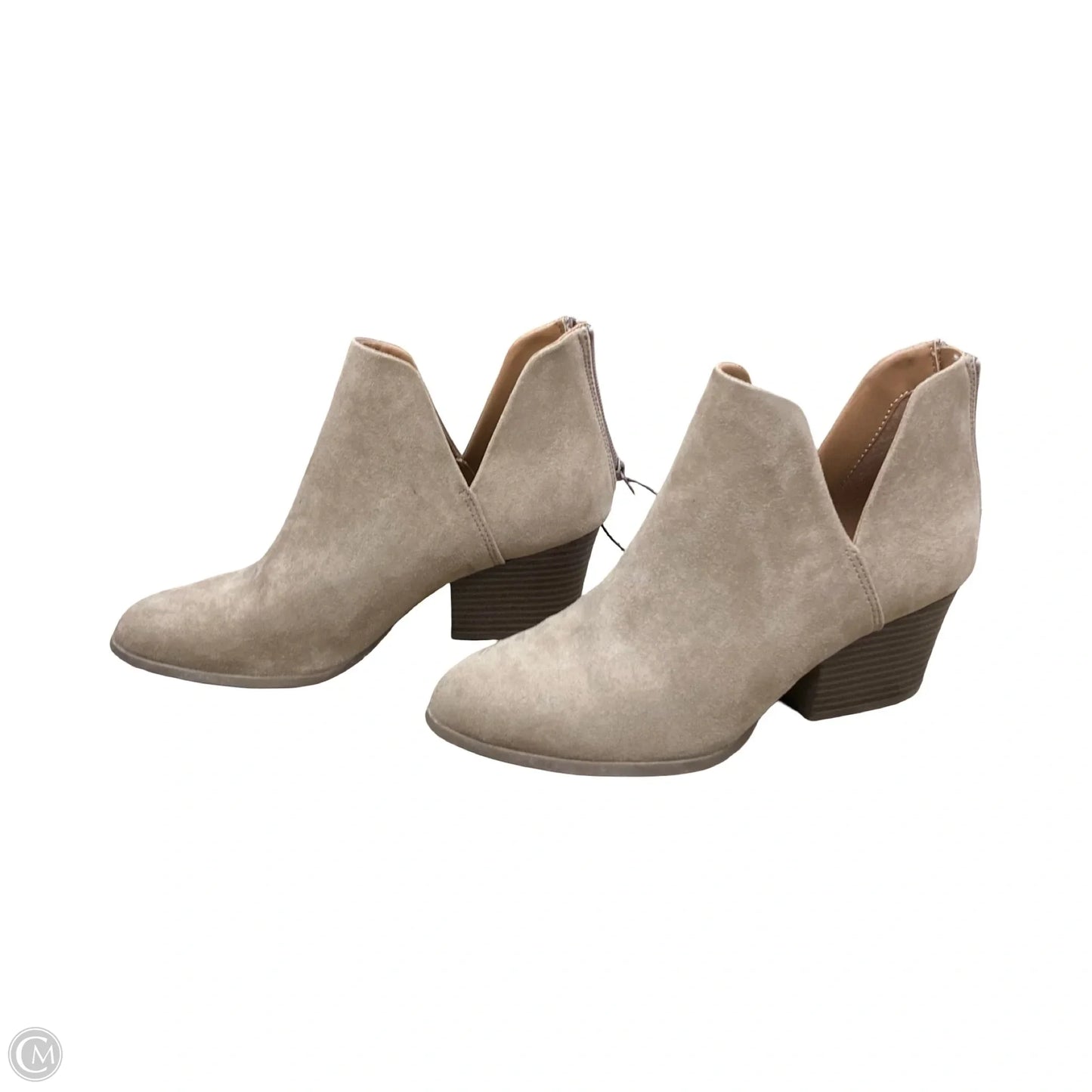 Boots Ankle Heels By So In Beige, Size: 7.5