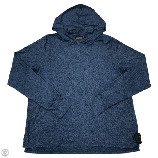 Athletic Top Long Sleeve Hoodie By Zella In Blue, Size: L