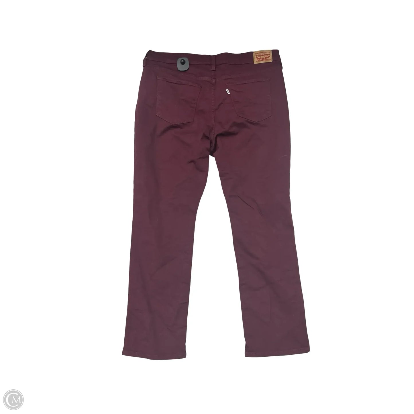 Jeans Straight By Levis In Maroon, Size: 16