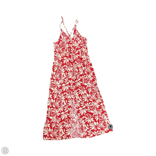 Dress Casual Maxi By Gap In Red & White, Size: M