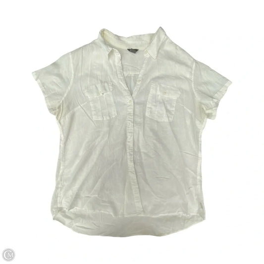 Top Short Sleeve By Eddie Bauer In White, Size: Xl