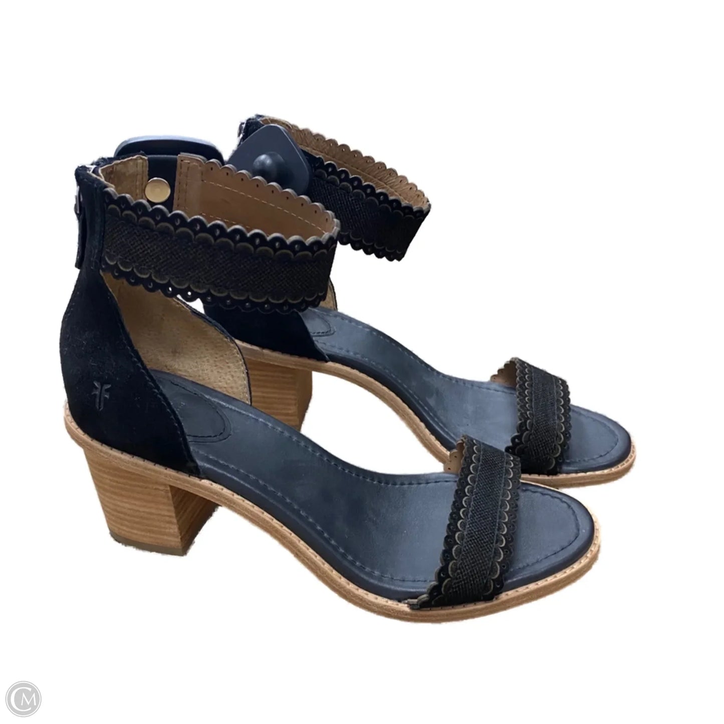 Sandals Designer By Frye In Black & Brown, Size: 9