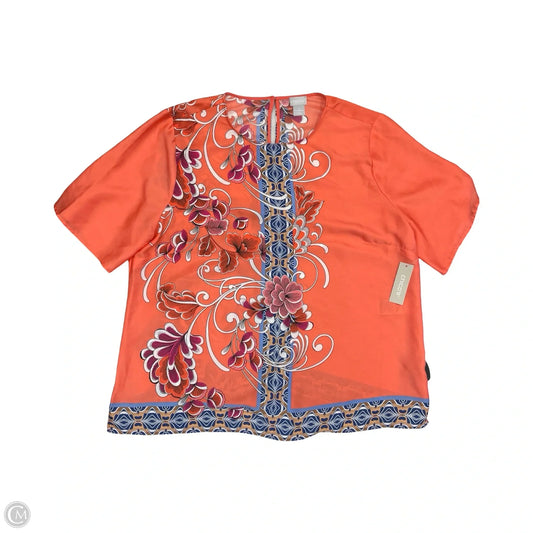 Top Short Sleeve By Chicos In Multi-colored, Size: Xl