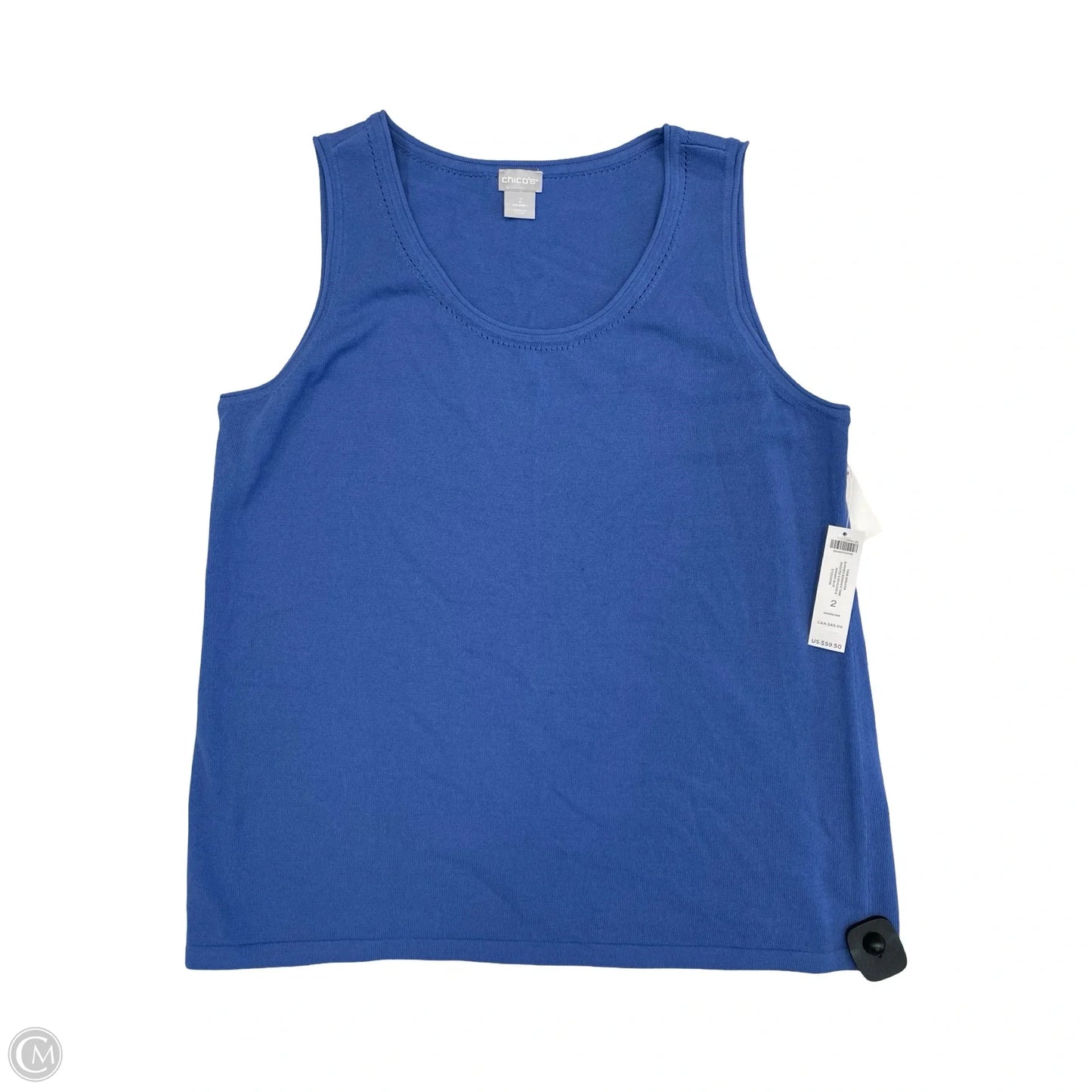 Top Sleeveless By Chicos In Blue, Size: L