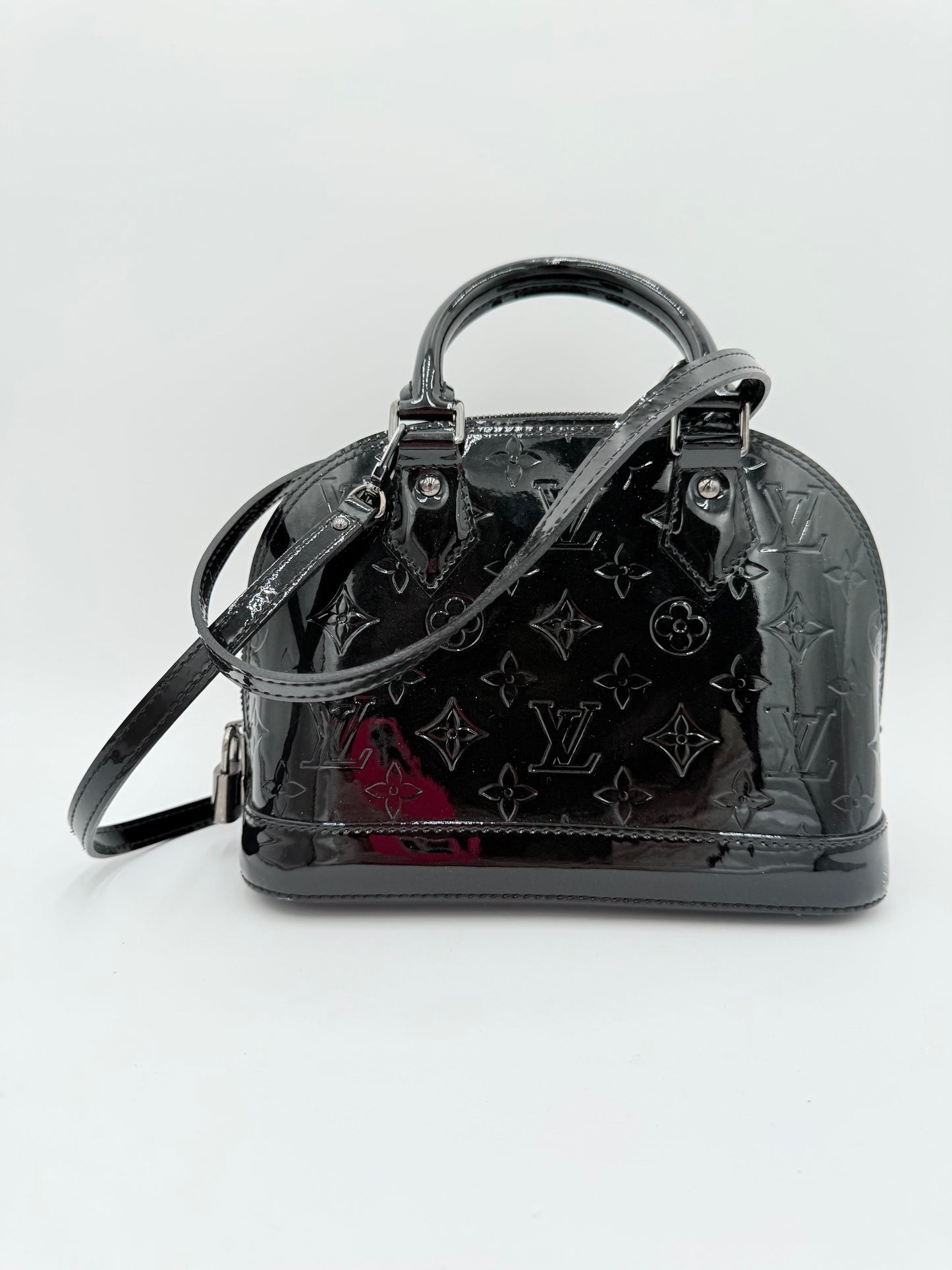 Handbag Luxury Designer By Louis Vuitton In Black, Size:Small