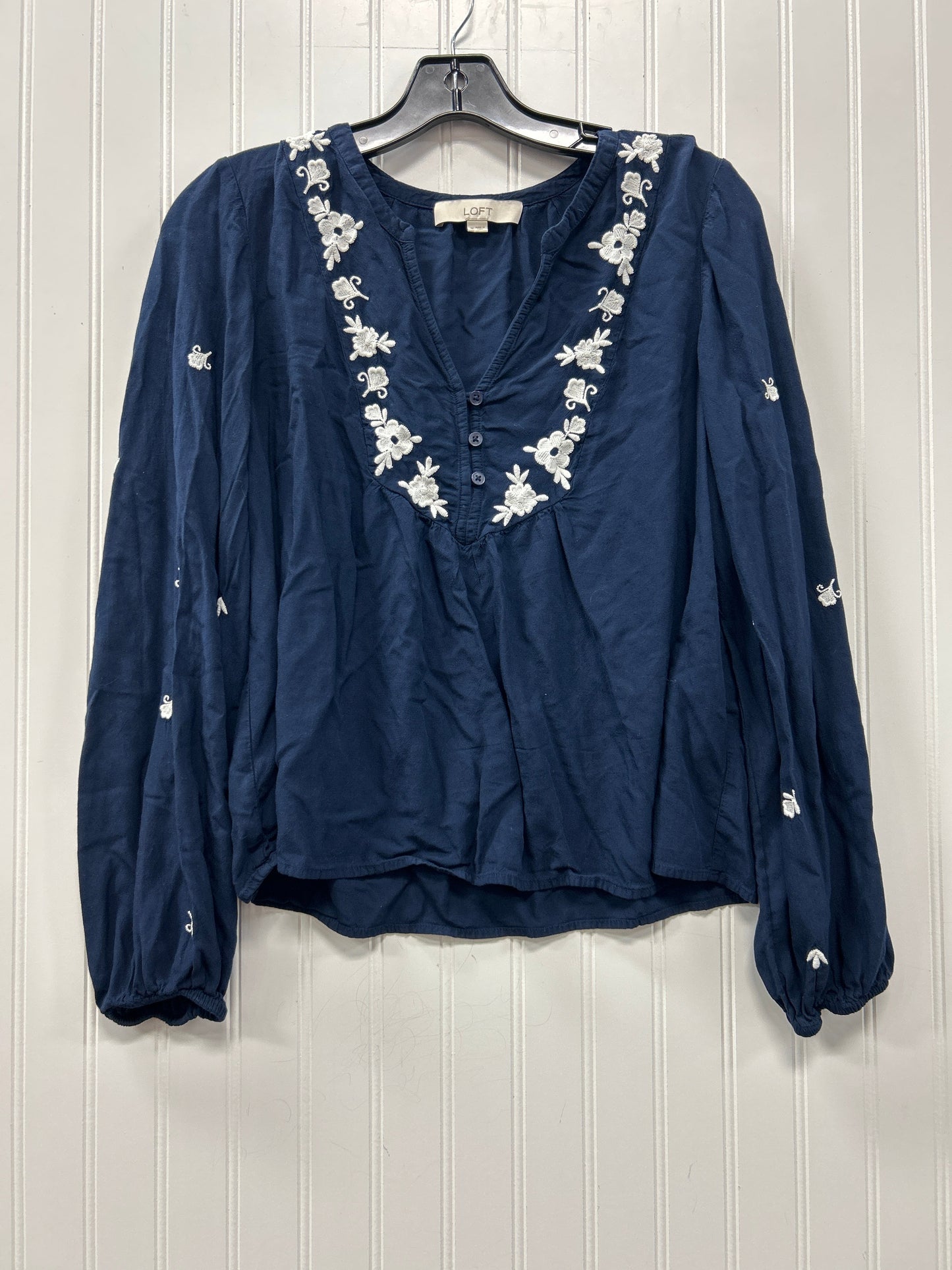 Top Ls By Loft In Navy, Size:M