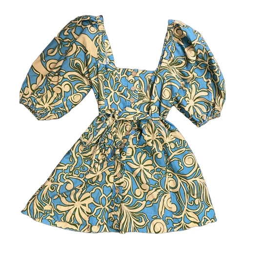 Dress Casual Short By Cma In Blue & Tan, Size: Xs