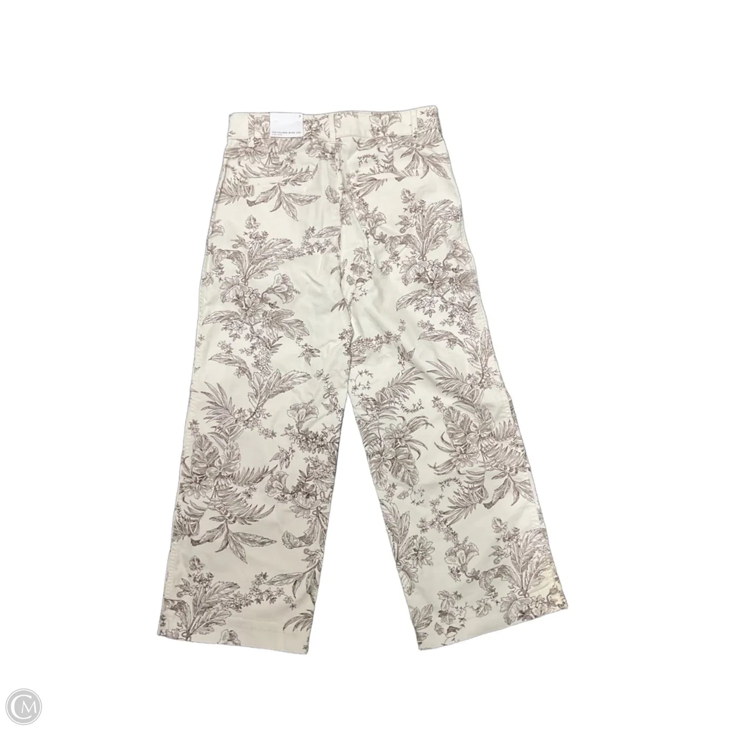 Pants Wide Leg By Loft In Brown & Cream, Size: 2