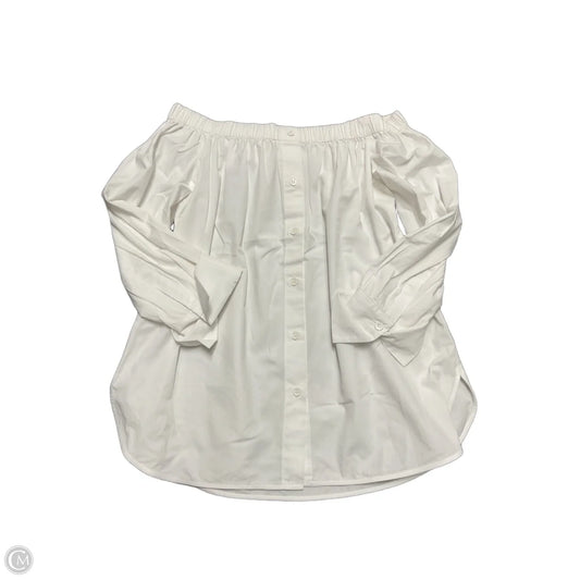 Top Long Sleeve By Zara In White, Size: Xs