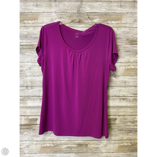 Top Short Sleeve By Worthington In Purple, Size: Xl