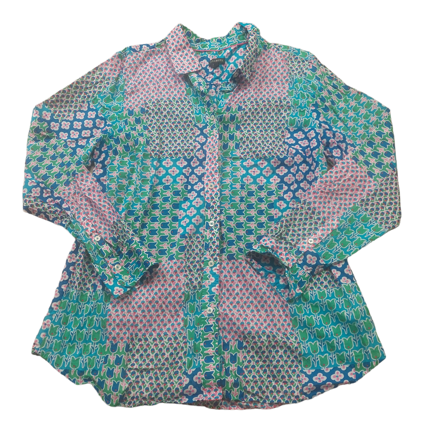 Print Top Long Sleeve Talbots, Size L