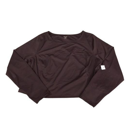 Athletic Top Long Sleeve Crewneck By Old Navy In Brown, Size: 2x