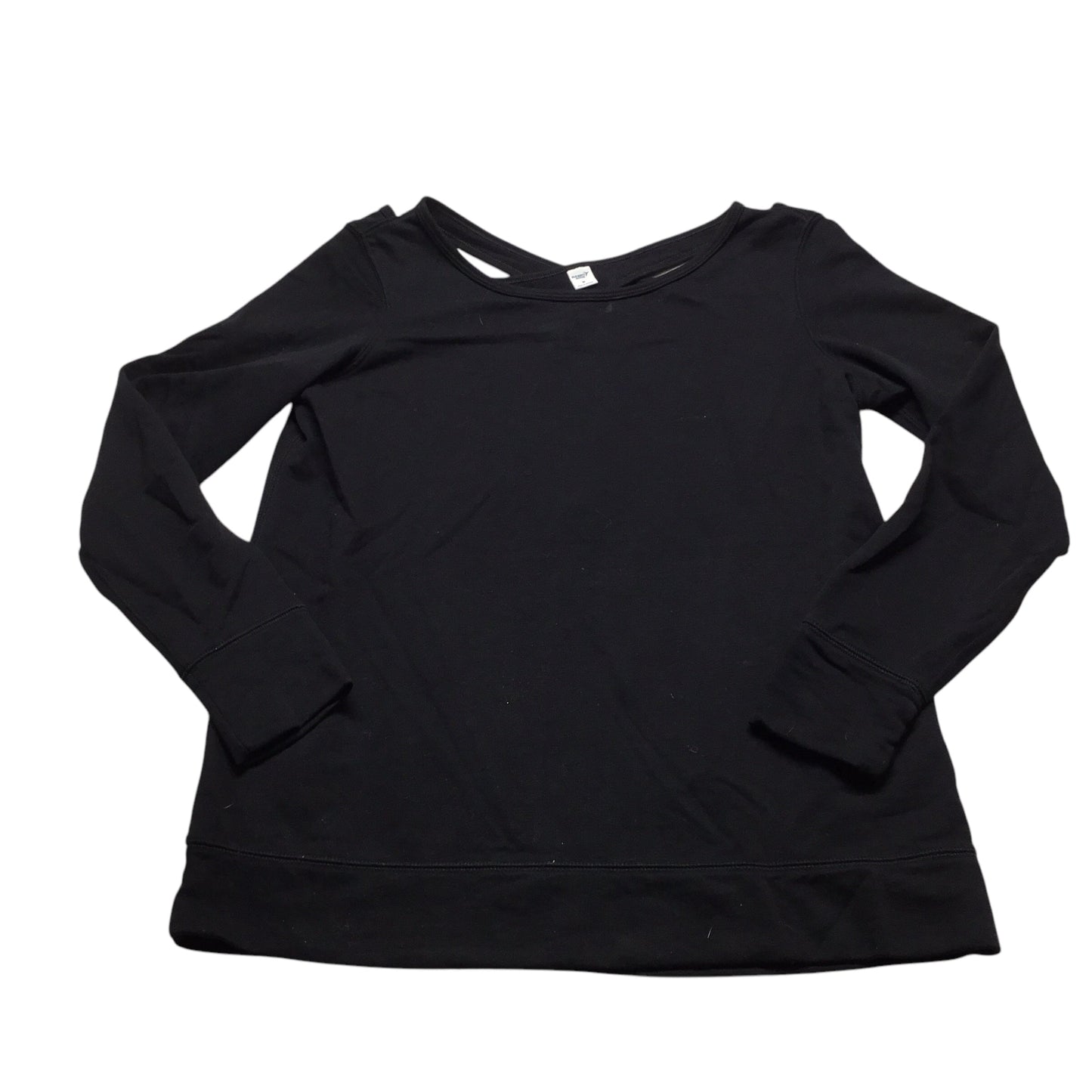 Athletic Top Long Sleeve Crewneck By Old Navy In Black, Size: M