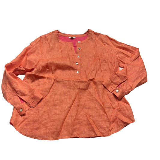 Orange Tunic Long Sleeve J. Jill, Size M