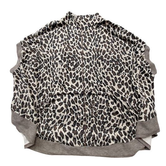 Animal Print Top Short Sleeve Main Strip, Size L