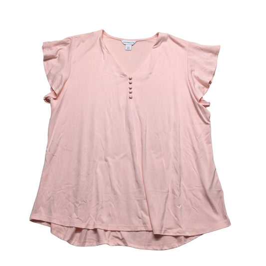 Pink Top Short Sleeve Liz Claiborne, Size 2x