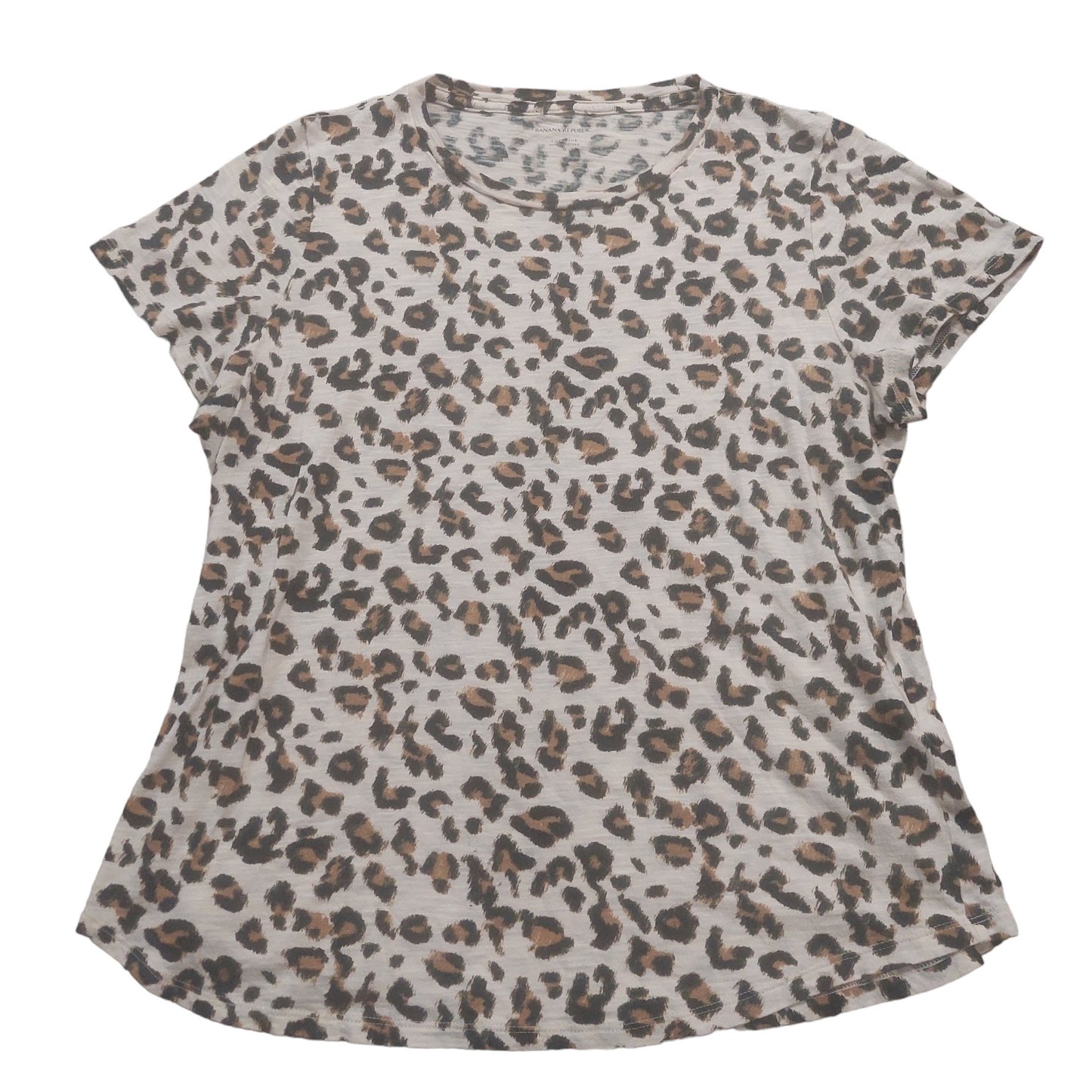 Animal Print Top Short Sleeve Banana Republic, Size M