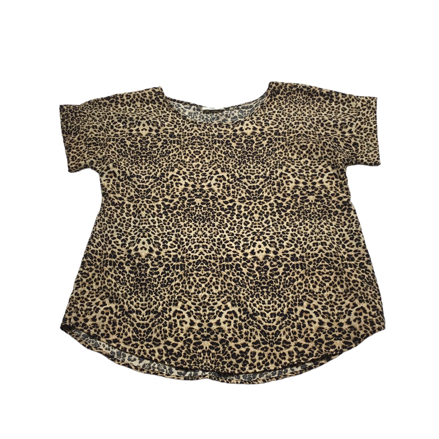 Animal Print Top Short Sleeve Entro, Size M