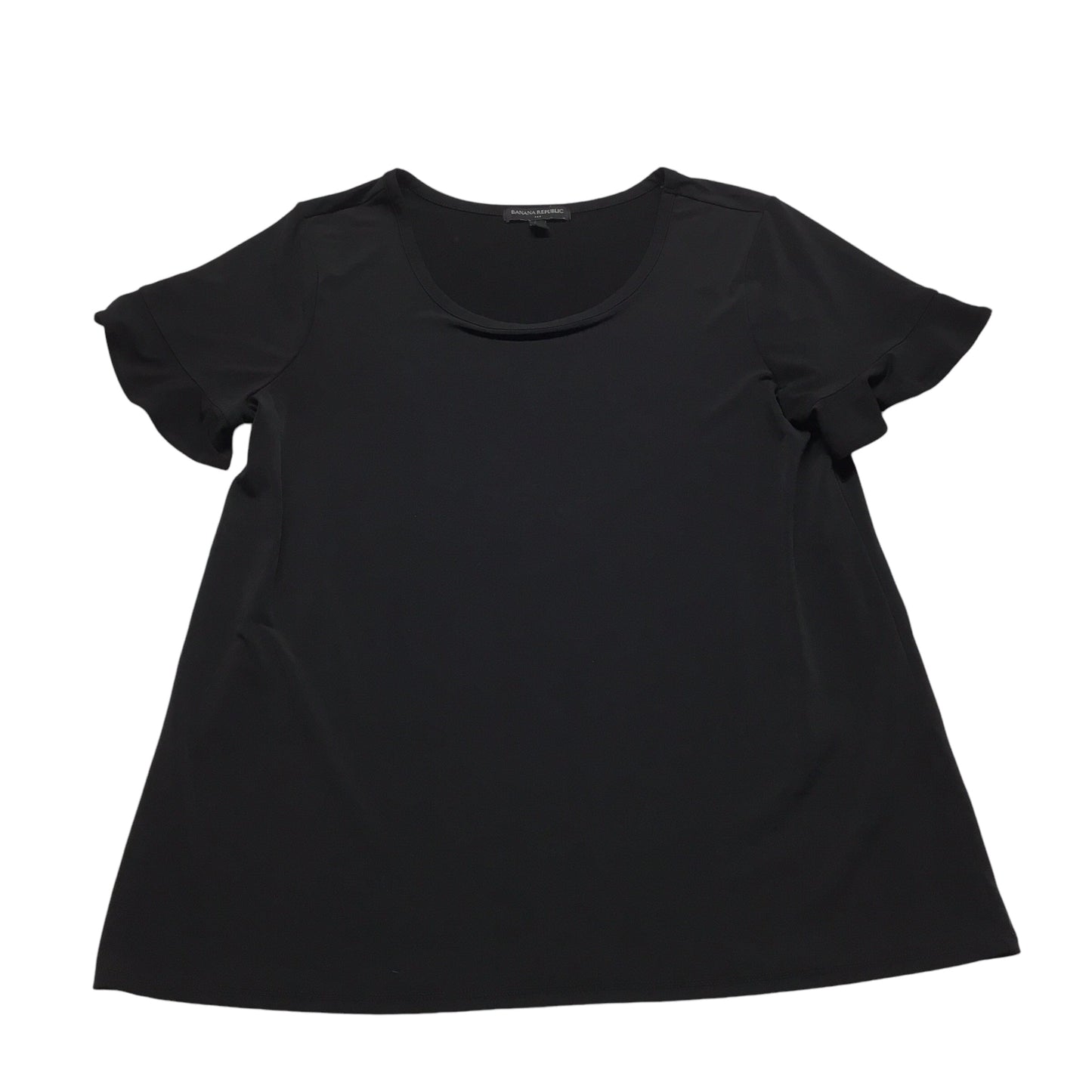 Top Short Sleeve Basic By Banana Republic In Black, Size: L