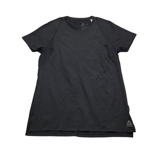 Athletic Top Short Sleeve By Reebok In Black, Size: S