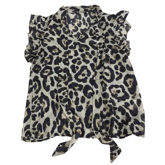 Top Short Sleeve By Shein In Animal Print, Size: S