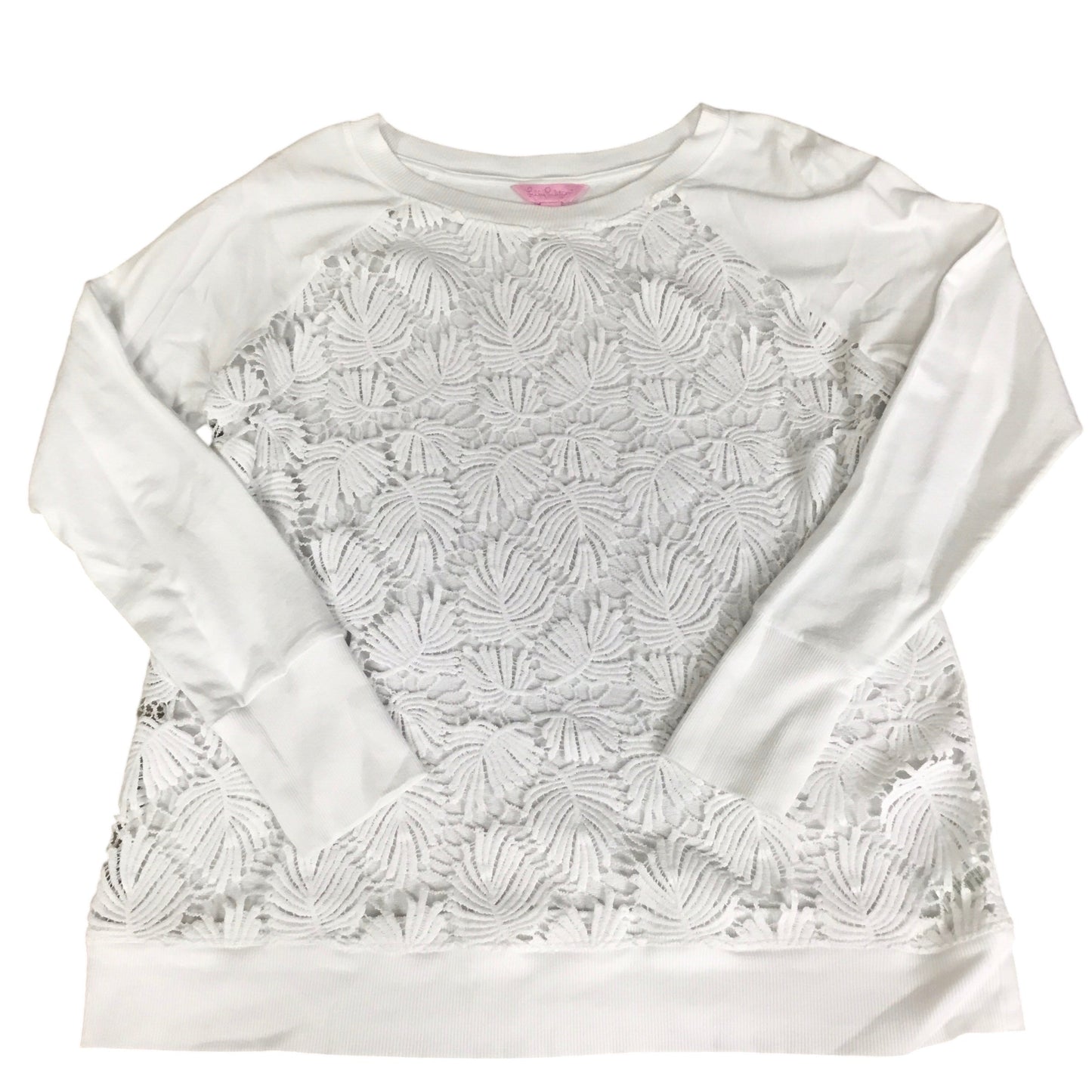 Top Long Sleeve By Lilly Pulitzer In White, Size: M