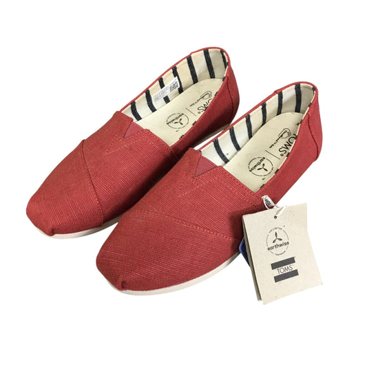 Shoes Flats By Toms In Red, Size: 8