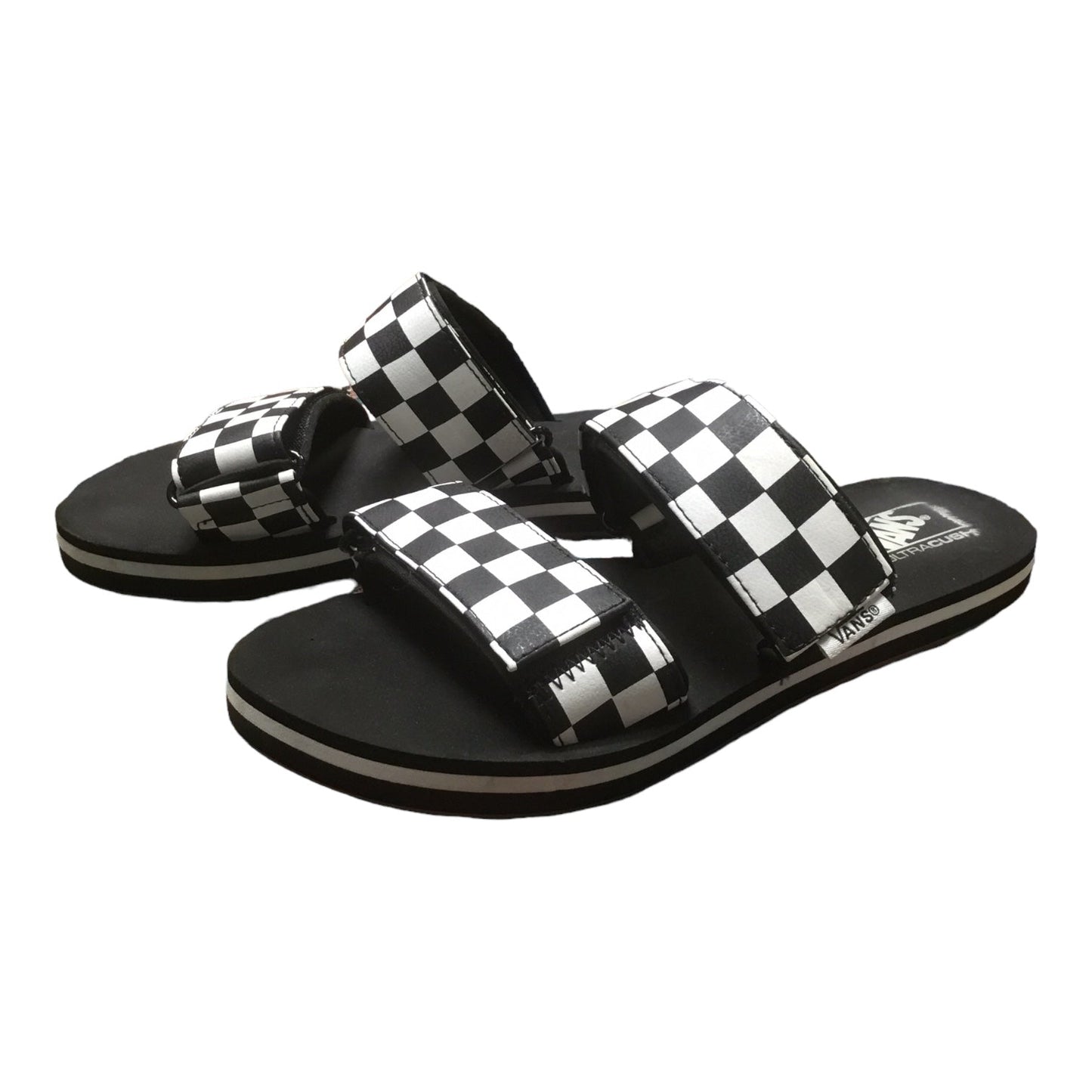 Checked Sandals Flats Vans, Size 7