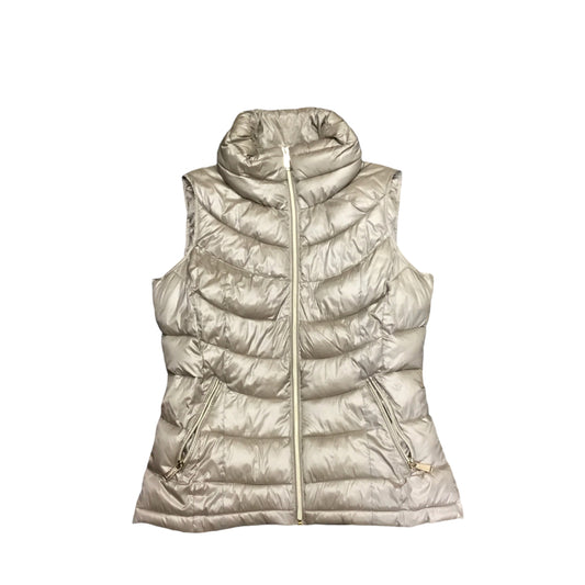 Vest Puffer & Quilted By Calvin Klein In Silver, Size: S