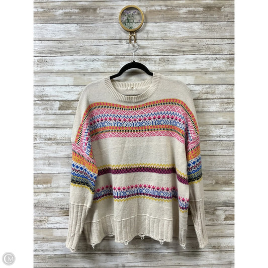 Sweater By Easel In Cream, Size: M