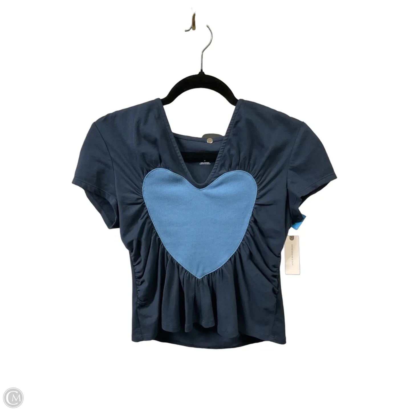 Top Short Sleeve By Maeve In Navy, Size: M