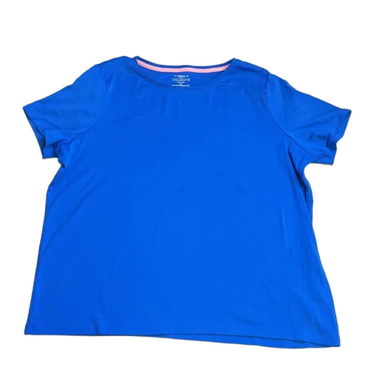 Top Short Sleeve Basic By Talbots In Blue, Size: 2x