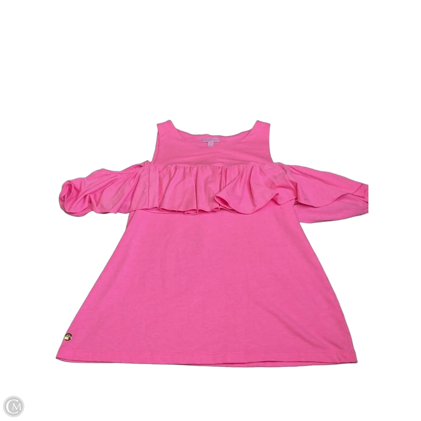 Top Short Sleeve Designer By Lilly Pulitzer In Pink, Size: S