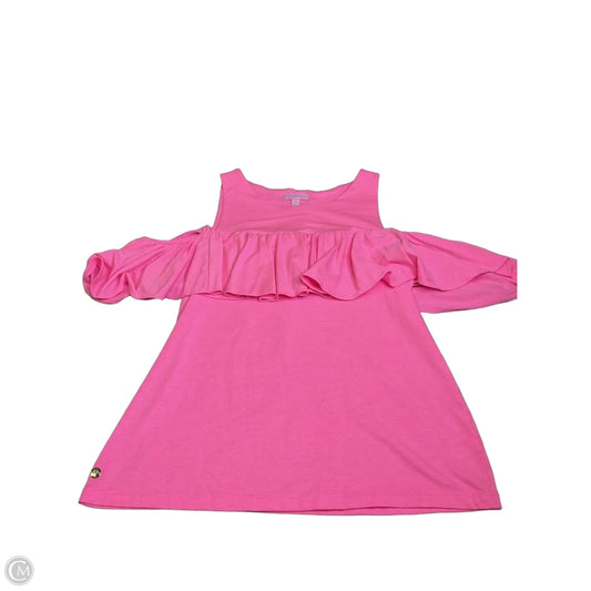 Top Short Sleeve Designer By Lilly Pulitzer In Pink, Size: S