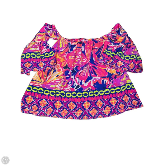 Blouse Designer By Lilly Pulitzer In Pink & Yellow, Size: Xxs