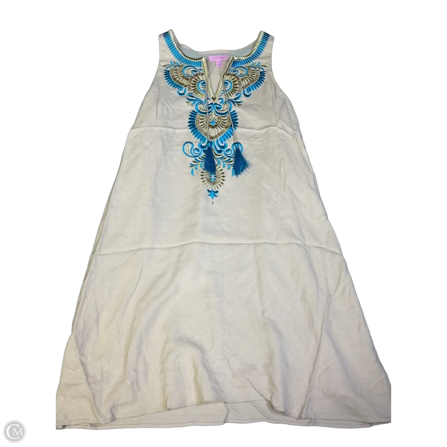 Dress Designer By Lilly Pulitzer In Blue & Tan, Size: Xs