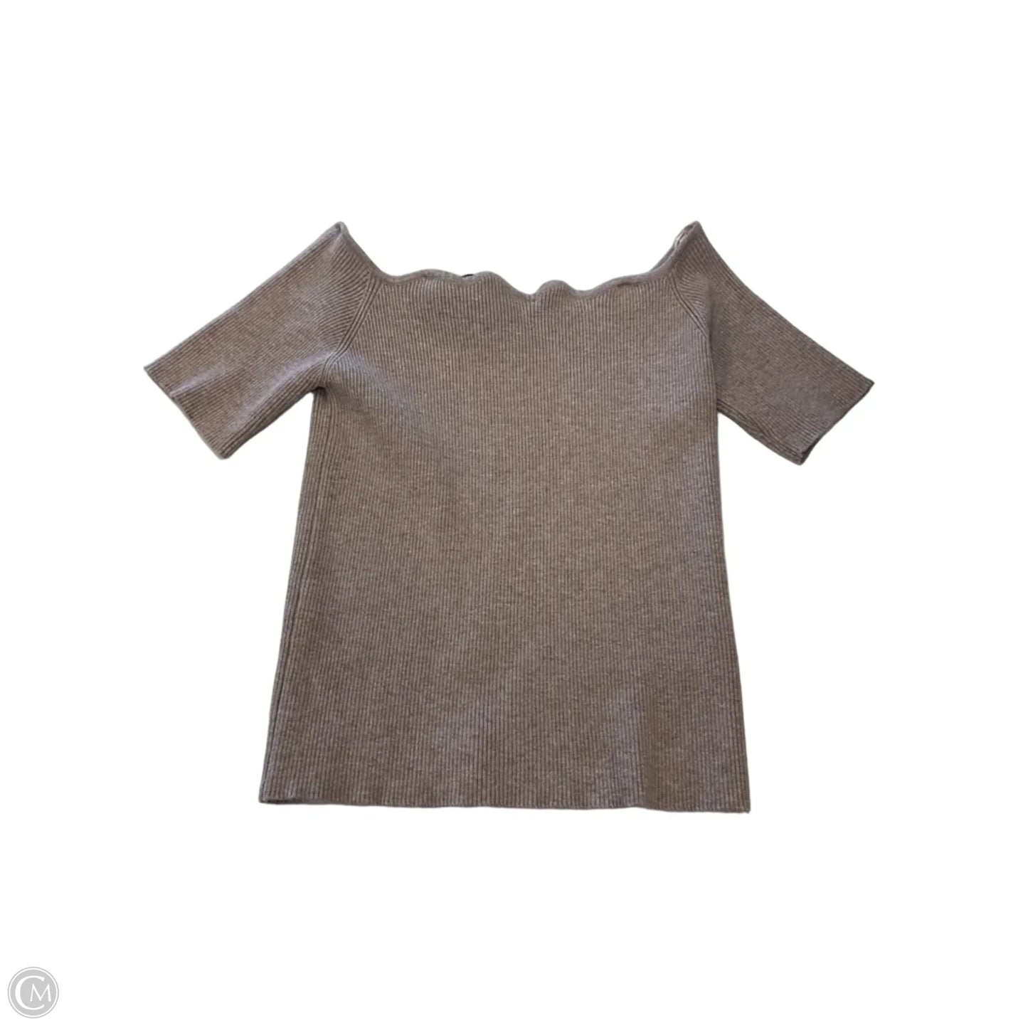 Top Short Sleeve By Bluivy In Brown, Size: L
