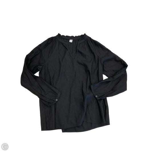 Top Long Sleeve Basic By Old Navy In Black, Size: S